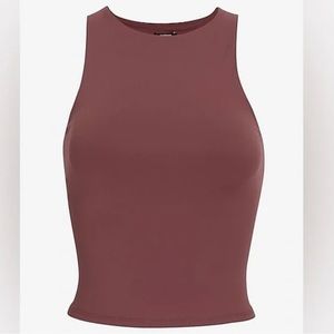 PURPLE Body Contour High Compression High Neck Cropped Tank